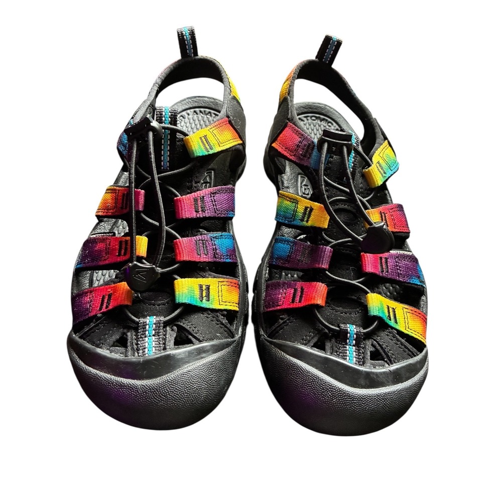 Keen Newport Sandals Womens Rainbow Tie Dye Black Waterproof Hiking Shoes